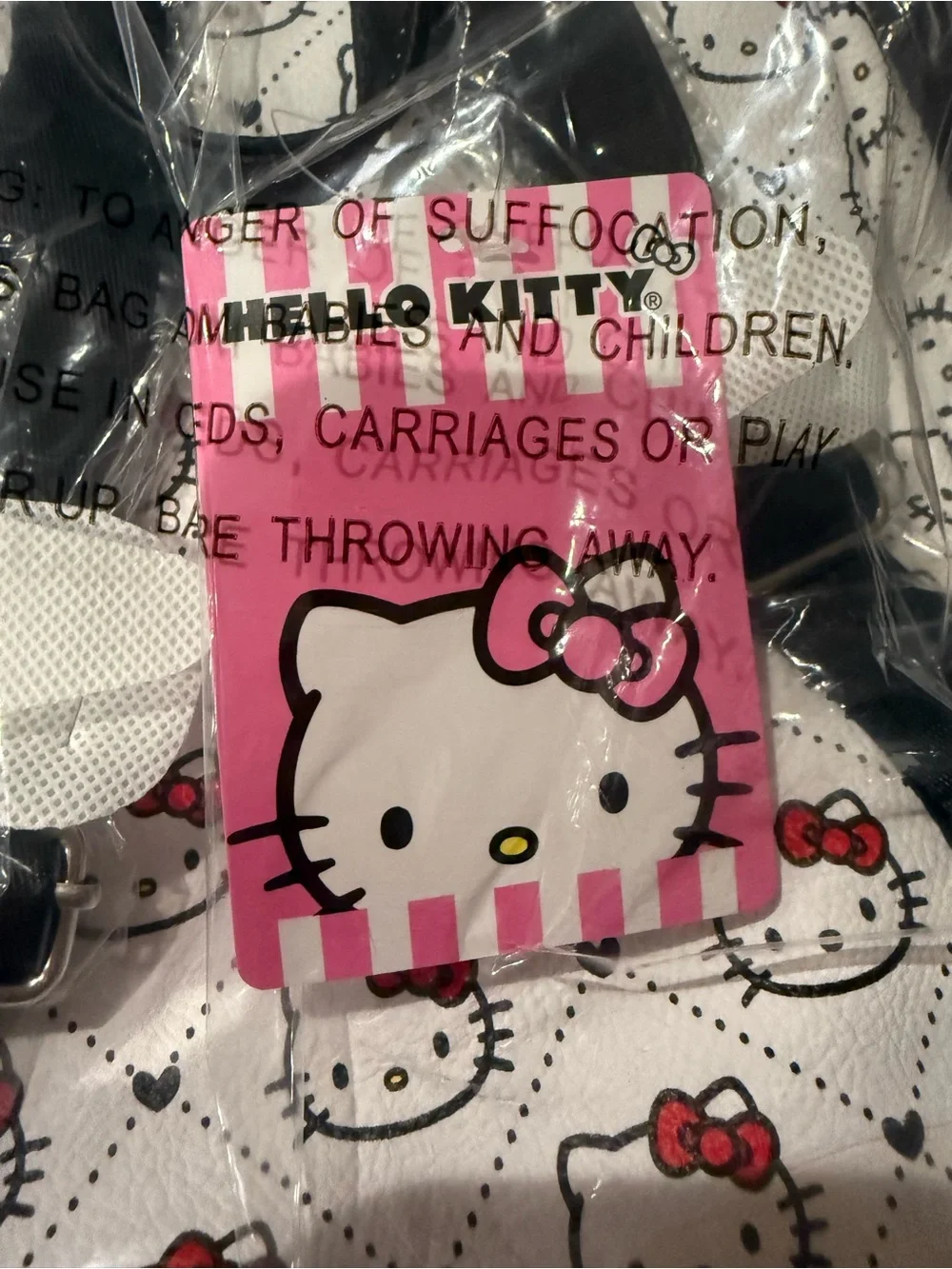 Hello Kitty White & Red All Over Print Mini Backpack *NWT